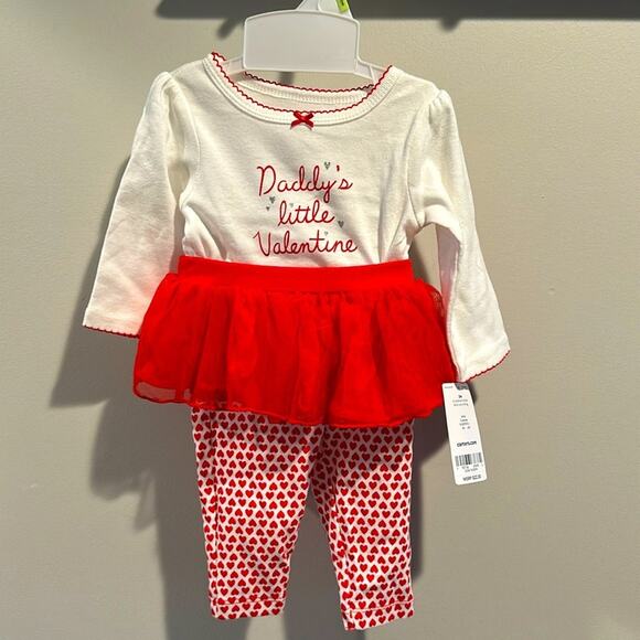Carter’s 3 Month Baby Valentine’s Day Tutu Two-Piece Set - Picture 1 of 11